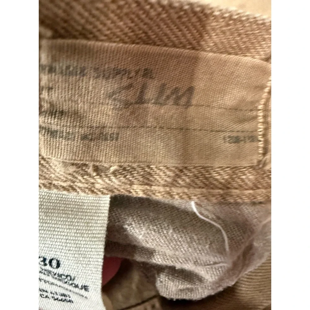 Denim & Supply Ralph Lauren Slim Fit Tan Brown Jeans Mens 36x30 Distressed